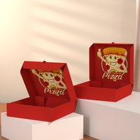 Kotak Pizza Kemasan Grosir Berkualitas Tinggi Murah dengan Logo Kustom, Portabel, Dapat Digunakan Kembali, Berbahan Karton Bergelombang dari Cina