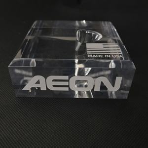 <span class=keywords><strong>Base</strong></span> d'affichage de bloc acrylique en plexiglas transparent de haute qualité avec logo gravé au laser - Product Image 2