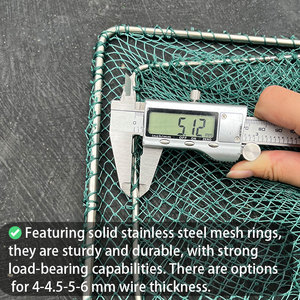 Tête de épuisette en acier inoxydable antirouille légère, portable <span class=keywords><strong>et</strong></span> durable avec filet en nylon pour la pêche en rivière – Vente chaude <span class=keywords><strong>Vietnam</strong></span> Thaïlande - Product Image 4