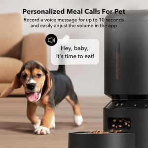 Distributeur automatique de nourriture pour chats et chiens 3L WiFi 5G Conservation de la fraîcheur Alimentation programmée Capteur de faible niveau de nourriture 10 repas par jour Noir - Product Image 5