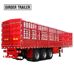 Remorque Shiyun à double essieux, <span class=keywords><strong>cage</strong></span> <span class=keywords><strong>de</strong></span> chargement, robuste, barres latérales, 40 tonnes, type clôture, grille latérale <span class=keywords><strong>de</strong></span> conteneur, remorque à plateau plat à vendre - Product Image 2