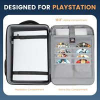 Sac à dos de voyage personnalisé pour PS5-Protective Sacoche de transport pour ordinateur portable 17.3/contrôleurs/disques de jeu et plus d'accessoires de jeu