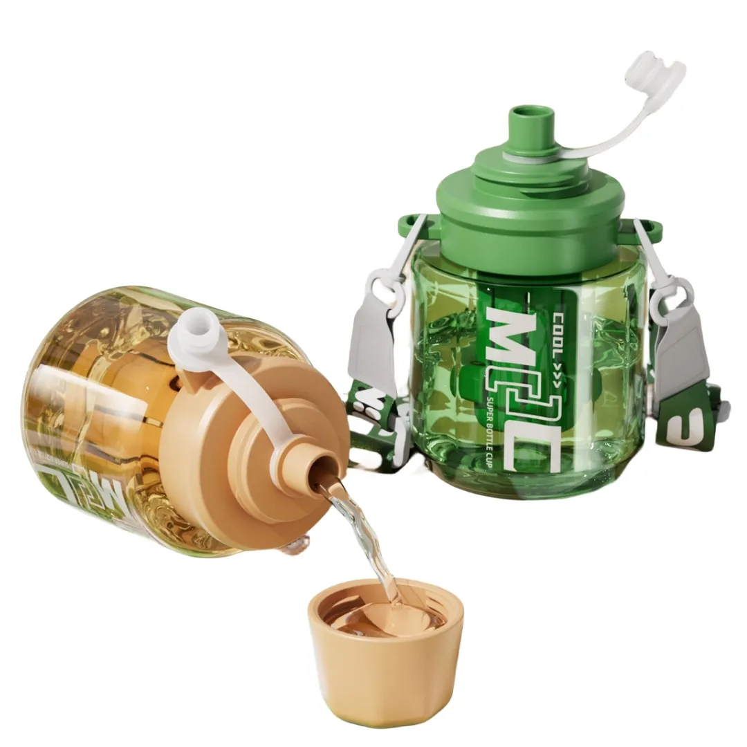 Belle bouteille en plastique portable bouteille à boire directe avec infuseur à thé bouteille d'eau de sport de grande capacité