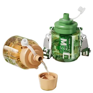 Đẹp trai xách tay chai nhựa uống trực tiếp chai với trà Infuser công suất lớn thể thao chai nước