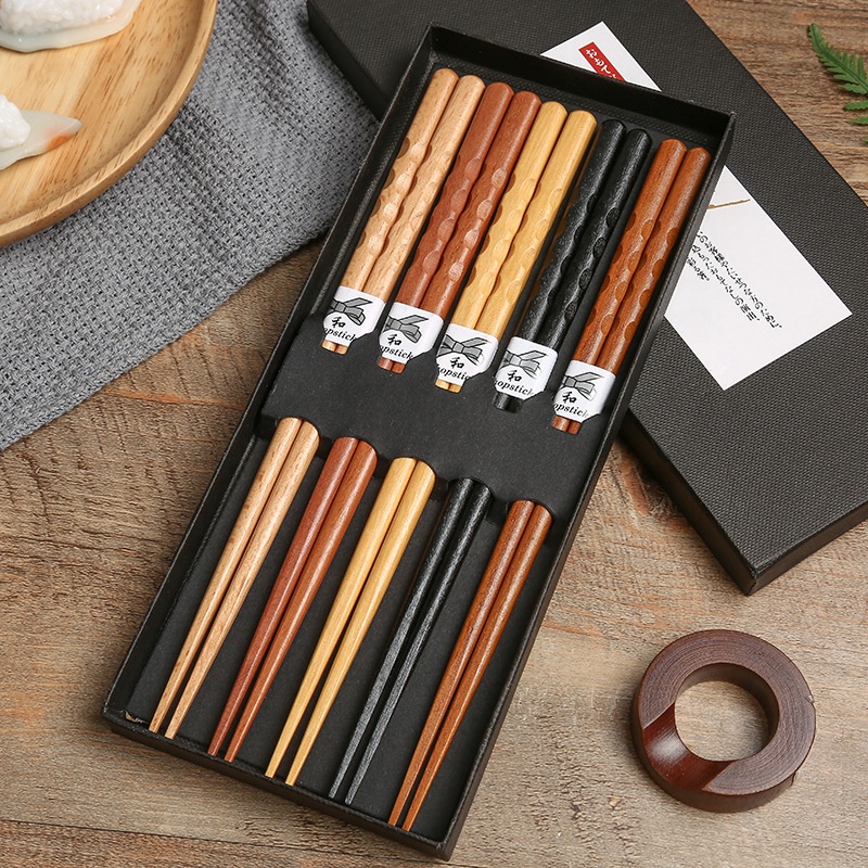 Complete Chopstick set - 5 paar - Hout - Sushi