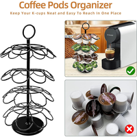 Panier rotatif sous le comptoir de cuisine Dolce Gusto pour le bureau, le stockage des capsules de café