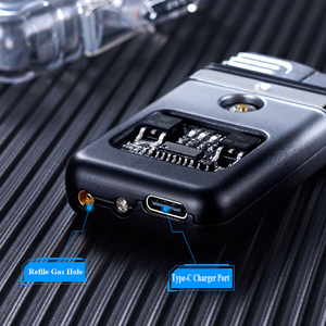 Encendedor recargable por USB, encendedor de butano recargable de Gas, impermeable, para acampar al aire libre, barbacoa, chimenea a prueba de viento, velas para encendedor de cigarrillos - Product Image 6