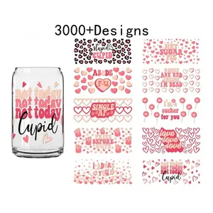 100 + Nieuwe Mooie Custom Uv Dtf Cup Wrap Transfers Valentines Stickers Uv Dtf Cup Wraps Valentines Stickers Voor Koffiekopje Tumbler