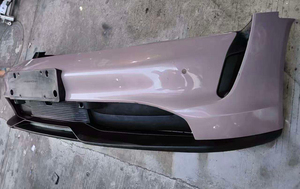Pare-chocs avant pour <span class=keywords><strong>Porsche</strong></span> Taycan (2020-2024), avec cadre de plaque d'immatriculation et découpes pour capteurs, pièce de kit carrosserie - Product Image 4
