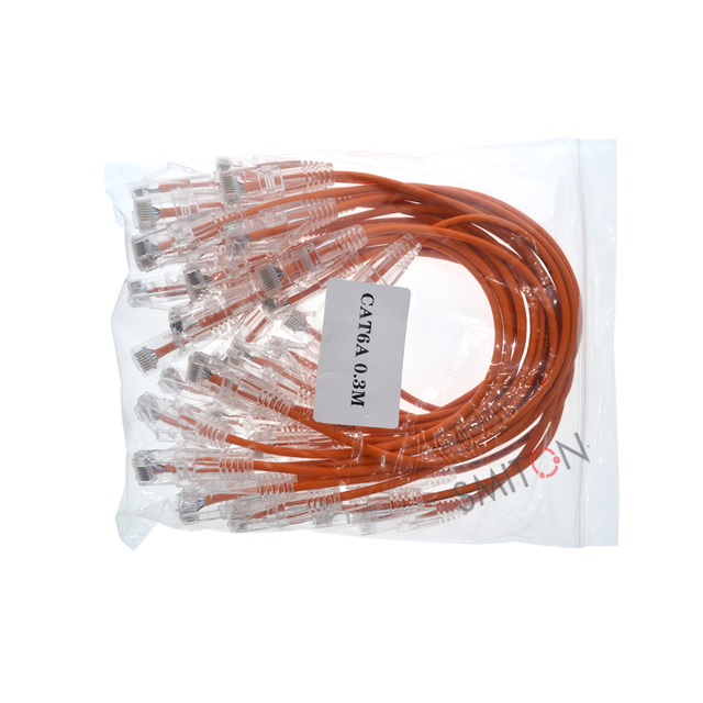 Best Flexible Slim UTP Cat6 28awg Orange Ethernet Network Patch Cord Cable Communication Cables