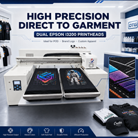Imprimante DTG commerciale à double station avec deux têtes d'impression Epson I3200, machine d'impression numérique de t-shirts pour vêtements en coton et sweats à capuche