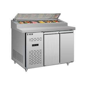 Réfrigérateur de stockage à <span class=keywords><strong>froid</strong></span> de fruits <span class=keywords><strong>sous</strong></span> le comptoir Cuisine commerciale Table de préparation en acier inoxydable Réfrigérateur établi - Product Image 6