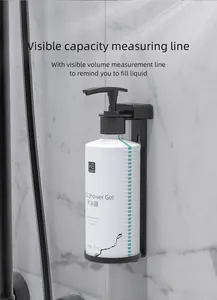 2024 Wall-Mounted Minimalist Self-Adhesive Suction Shower Gel Bathroom Shelf Rack Above Toilet