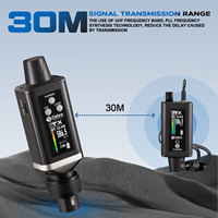 Système de Monitoring Intra-Auriculaire Sans Fil UHF Portable Debra Audio EMX-1 Portée 30m Rechargeable Intégré XLR Mono 6,35mm