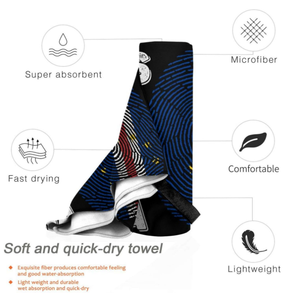 Serviette de plage en microfibre personnalisée en gros, drapeau <span class=keywords><strong>Cap</strong></span>-<span class=keywords><strong>Vert</strong></span> et drapeau américain, séchage rapide, absorbante, haute qualité - Product Image 4