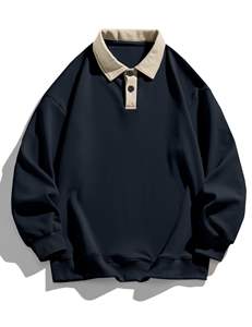 Ensemble de survêtement molletonné pour homme, automne, avec sweat-shirt à col zippé, pantalon de survêtement, manches longues, à capuche, coupe oversize, broderie 3D, vêtements pour adultes - Product Image 6