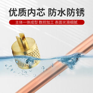 Copper Refrigerant Charging <b>Valve</b> With Quick Connector For Air Conditioner And Refrigerator Freezer <b>Parts</b> 75*0.7 120*0.7 - Product Image 2