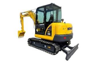 Miniexcavadora Usada Komatsu PC56, Excavadora de Toneladas con Cuchilla, Máquina Pequeña de Segunda Mano, Miniexcavadora Usada - Product Image 1