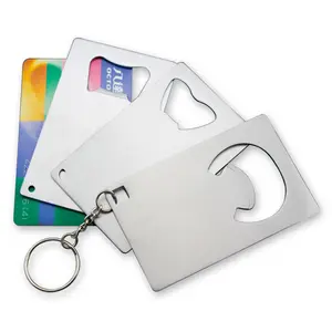 Wholesale Cheap Stainless Steel Bottle Opener Blank Metal Business Card Bottle Opener