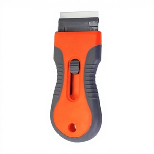 Retractable Putty Knife With Replaceable Steel Blades Orange Plastic Handle For Smoothing And Scraping Tasks - Product Image 6