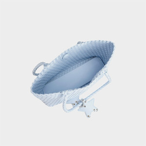 Direct van de fabriek: handgemaakte geweven tas voor dames, grote capaciteit, champagne gouden schoudertas/handtas - Product Image 4