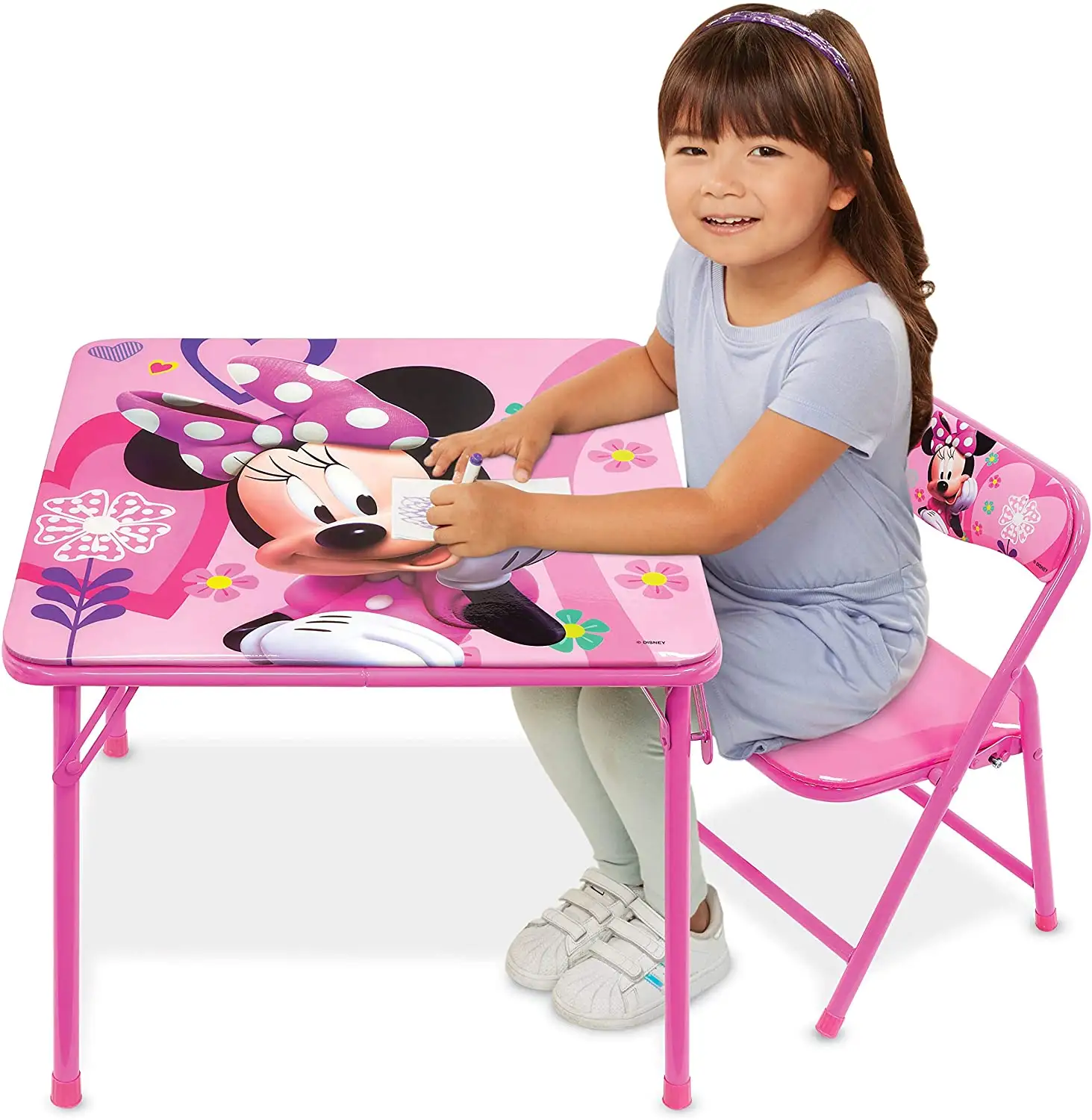 Conjuntos de móveis infantis dobráveis, cadeiras dobráveis de metal para crianças, meninas, festas, mesa de estudo, cadeiras e cadeiras
