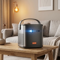 Projecteurs miniatures BYINTEK pour la maison et l'école, LED 1080P 4K U80 Max, 350 lumens réels, haut-parleurs intégrés, batterie rechargeable
