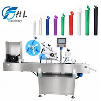 Machine d'étiquetage horizontale entièrement automatique pour tubes à ouverture facile, tubes roulés, ampoules, flacons et tubes à essai – Applicateur d'étiquettes adhésives