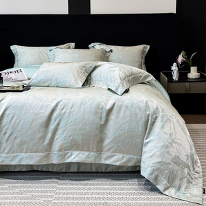 Ensemble <span class=keywords><strong>de</strong></span> literie en <span class=keywords><strong>coton</strong></span> à longues fibres jacquard <span class=keywords><strong>haut</strong></span> <span class=keywords><strong>de</strong></span> <span class=keywords><strong>gamme</strong></span>, comprenant des draps, des taies d'oreiller et des housses <span class=keywords><strong>de</strong></span> <span class=keywords><strong>couette</strong></span> - Product Image 3