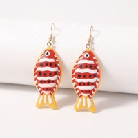 Parure de bijoux étanche pour femme, collier et boucles d'oreilles en résine acrylique colorée, motif poisson tropical, idéale pour les vacances à la plage – Collection été très prisée