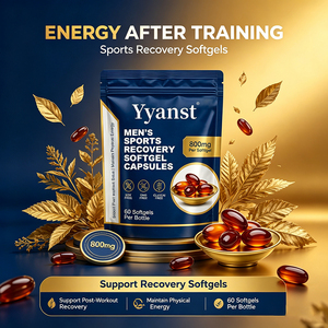 Men Sports Recovery Softgel Capsules 800mg 60pcs Support <b>Post</b>‑Workout Recovery Maintain Physical Energy OEM Factory Supply - Product Image 4