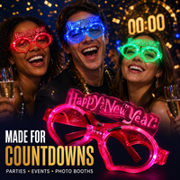 Lunettes Lumineuses Joyeux Nouvel An Personnalisables en Forme de Cœur – Fabricant OEM/ODM pour Fêtes et Distributeurs d'Événements
