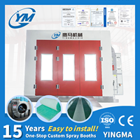 Cabine de peinture automobile à chauffage diesel, débit d'air 24000m3h, 3 portes en tôle, certifiée CE ISO, usage industriel pour la peinture automobile