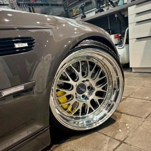Rines Modulares Forjados Personalizados de 3 Piezas, 5x114.3 5x120, 18 19 20 Pulgadas, Diseño Step Lip Mesh Deep Dish, para Supra, Mustang, Tesla - Product Image 1