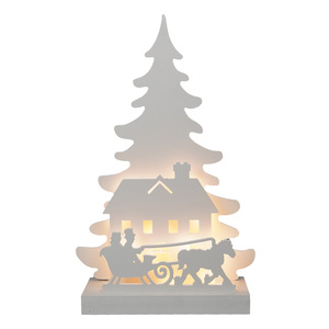 Décoration de Noël sur mesure d'arbre de Noël imitant des Silhouettes en bois à LED saisonnières pour les fêtes de fin d'année - Product Image 5