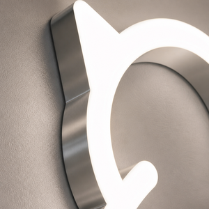 Enseigne LED personnalisée en acier inoxydable pour café, lettres 3D lumineuses sur le devant, enseigne publicitaire pour entreprises et parcs - Product Image 2