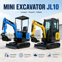 Mini-excavatrice compacte sur chenilles JL10 Air 950 kg, fabrication OEM, pour travaux agricoles, jardinage et construction.