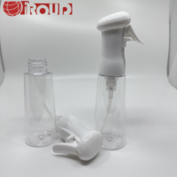 Flacon pulvérisateur à brouillard continu transparent en plastique PET de 100ml avec joint de pompe pour emballage de parfum