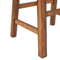 Tabourets de cuisine et de salle à manger en noyer, hauteur comptoir, style rustique campagnard, lot de 2, tabourets rectangulaires en bois pour petits espaces