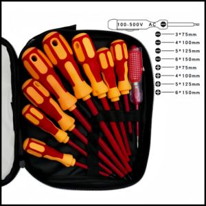 Neuankömmling 9 in 1 Isoliertes Schraubendreher-Set mit Magnet bits und Spannungs tester für die Reparatur von Elektrikern - Product Image 2