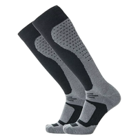 Chaussettes de ski et de randonnée en laine mérinos unisexes Chaussettes de sport d'extérieur épaisses et conçues à la mode pour l'hiver