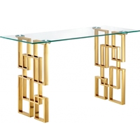 Offres Spéciales plateau en verre Transparent Carré Table basse Pour Salon moderne Table de Cocktail Avec En Acier Inoxydable cadre robuste Et Stylets
