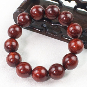 Blood Sandalwood <b>Bracelet</b> 18mm 13 Beads Round Buddhist Prayer Beads Unisex Cultural Jewelry for Men Women Couples - Product Image 4