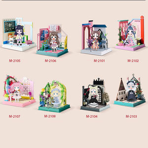 KnowMe-Mini rompecabezas de madera ensamblado de la serie <span class=keywords><strong>Lolita</strong></span> Dark, placa de pie reemplazable hecha a mano, casa de muñecas en miniatura de madera - Product Image 6