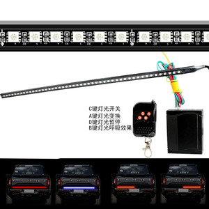 Liwiny 7 màu 5050 48led RGB Scanner Flash xe Strobe ánh sáng ban đêm Rider Kit ánh sáng dải tự động bầu không khí Đèn Flash + từ xa - Product Image 3