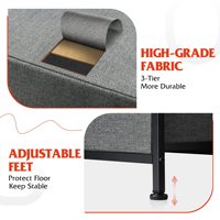 Mueble Zapatero Metálico de Estilo Mid-Century con Estructura de Tela, Torre de Almacenamiento Modular de Gran Capacidad para Sala de Estar, Hotel, Hospital, Comedor