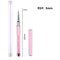 Lot de pinceaux à ongles en nylon multi-tailles avec manche métallique pour usage professionnel – Vente en gros