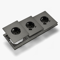 Interruptores y Enchufes de Pared WESA, Enchufe Doble Europeo con USB Tipo C, Enchufe Múltiple para Pared, Combinación Libre, Diseño Moderno de Lujo