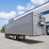 Nouvelle Conception Remorque Fourgon Sec à Deux Essieux de 53 Pieds pour la Livraison Express de Fret et l'Expédition de Marchandises en Vrac