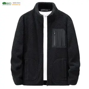 OEM Custom Pelz Fleece Lamm Wolle Jacke Männer Teddybär Jacke für Männer